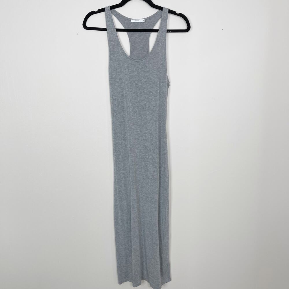 Aritzia Talula Gallatin Midi Racerback Dress Heather Gray Side Split Medium M